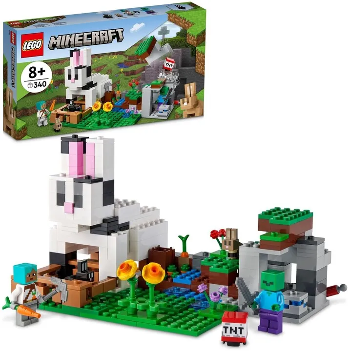 Set lodër LEGO Minecraft 21181 Rabbit Ranch, 340 pjesë - 1