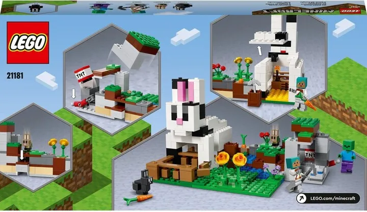 Set lodër LEGO Minecraft 21181 Rabbit Ranch, 340 pjesë - 7