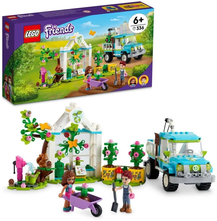 Set lodër LEGO Friends 41707 Car of tree planters, 336 pjesë - 1