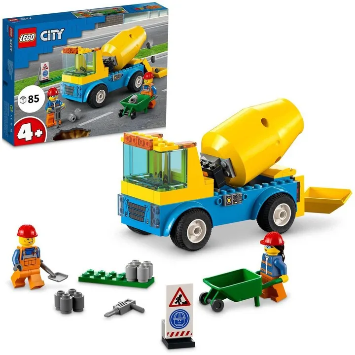 Set lodër LEGO City 60325 Concrete mixer truck, 85 pjesë - 1