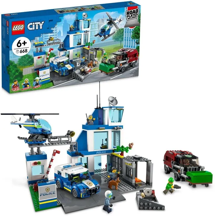 Set lodër LEGO City 60316 Police Station, 668 pjesë - 1