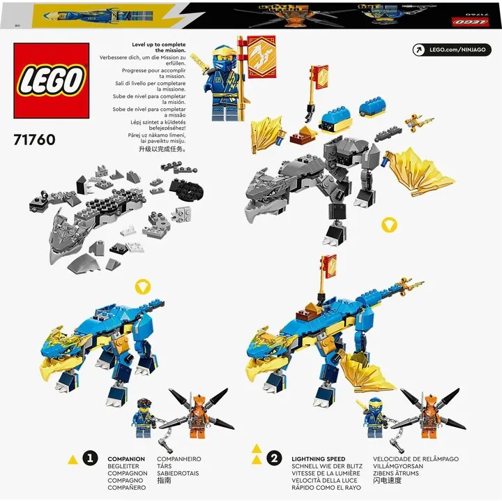 Set lodër LEGO Ninjago 71760 Jay's Stormy Dragon EVO, 140 pjesë - 10