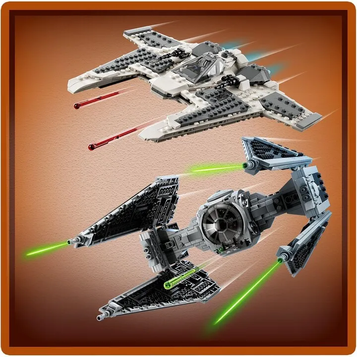 Set LEGO® Star Wars™ 75348 Mandalorian Fang-class fighter versus TIE Interceptor - 6