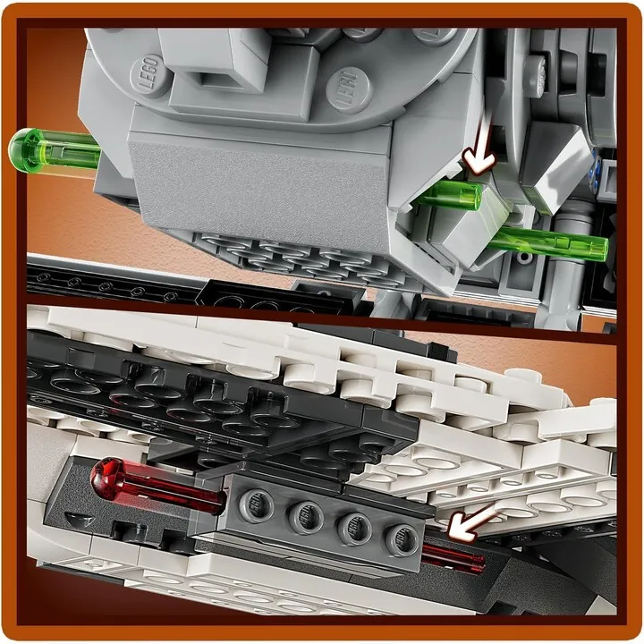 Set LEGO® Star Wars™ 75348 Mandalorian Fang-class fighter versus TIE Interceptor - 8
