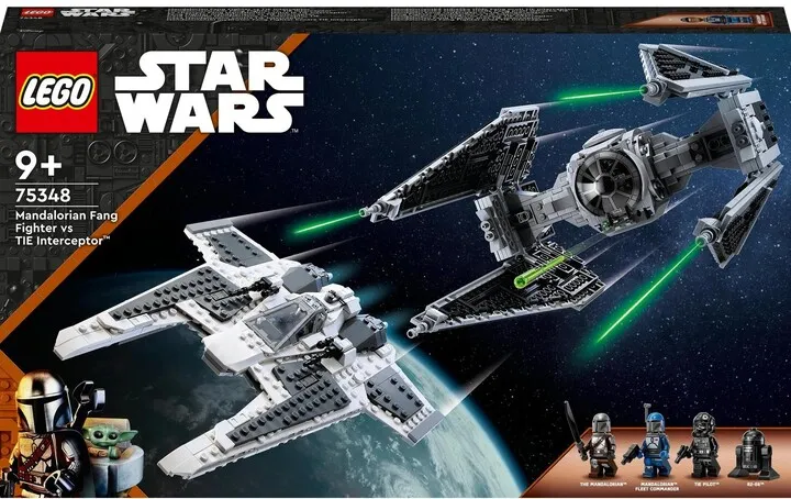 Set LEGO® Star Wars™ 75348 Mandalorian Fang-class fighter versus TIE Interceptor - 9