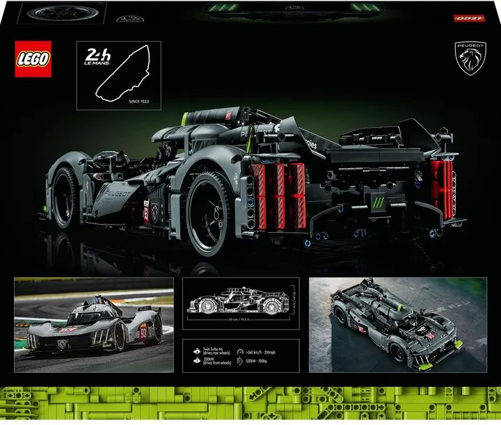 Lodër LEGO® Technic 42156 PEUGEOT 9X8 24H Le Mans Hybrid Hypercar - 10