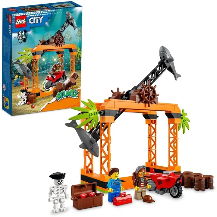 Set lodër LEGO® City 60342 Shark Stunt Challenge, 122 pjesë - 1