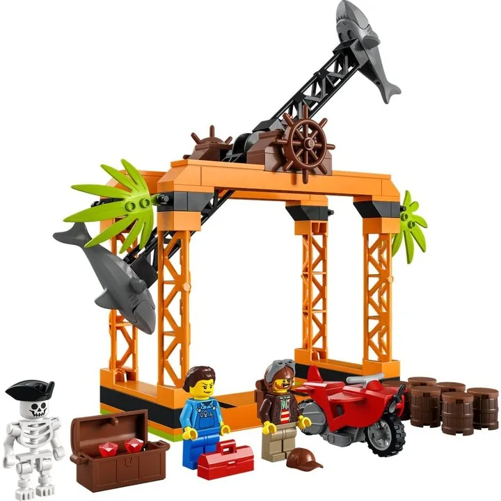 Set lodër LEGO® City 60342 Shark Stunt Challenge, 122 pjesë - 2