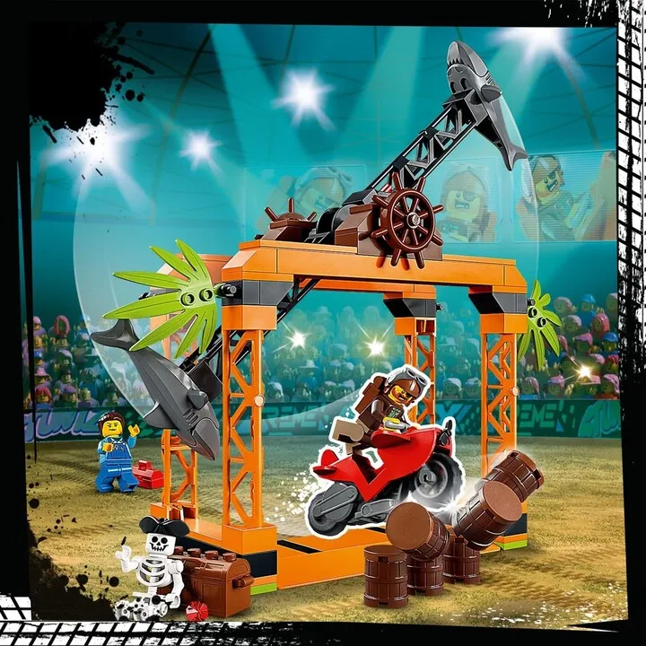 Set lodër LEGO® City 60342 Shark Stunt Challenge, 122 pjesë - 7