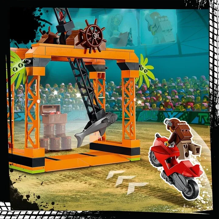 Set lodër LEGO® City 60342 Shark Stunt Challenge, 122 pjesë - 8