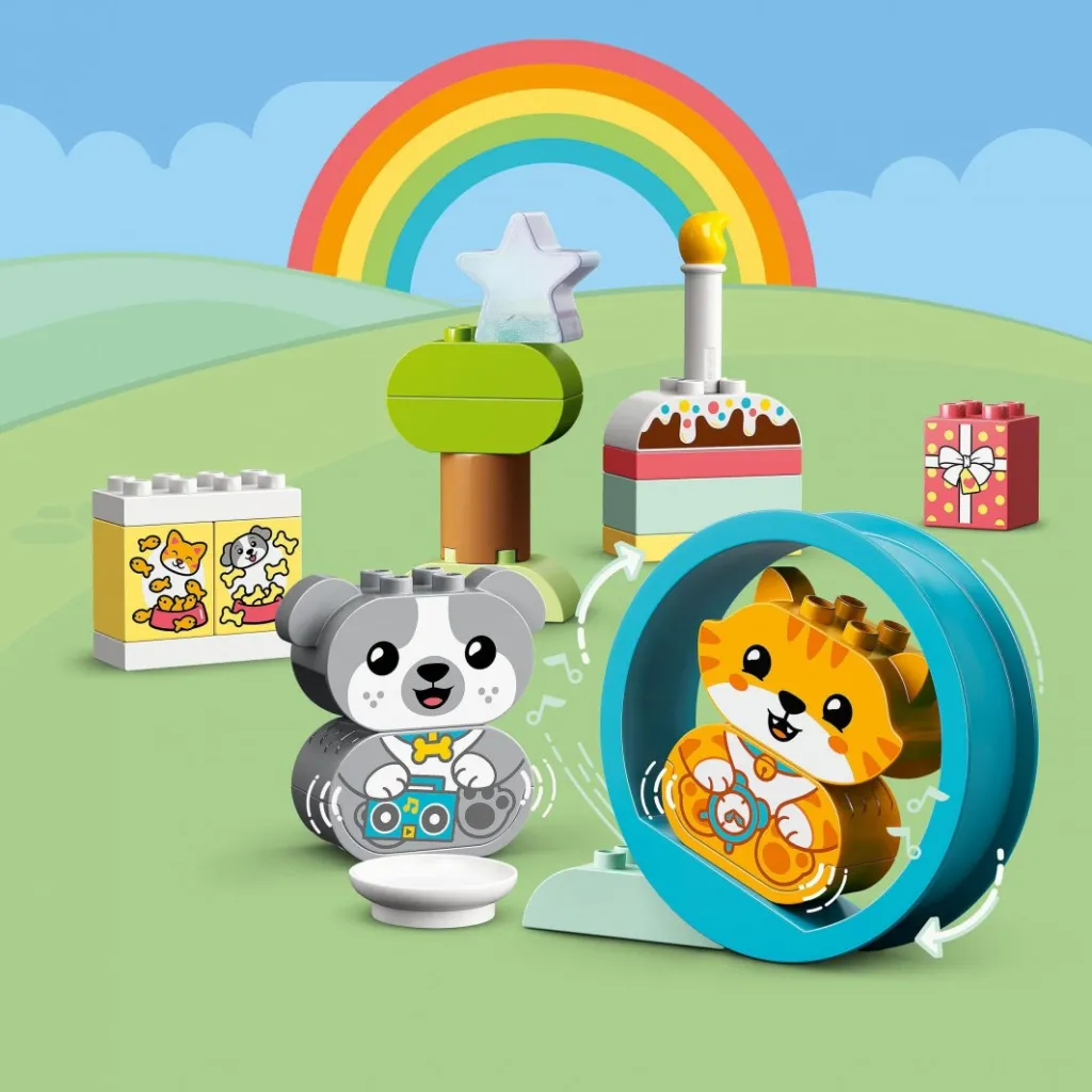 Set lodër LEGO® DUPLO® 10977 My first puppy and kitten making sounds, 22 pjesë - 4