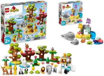 Set lodër LEGO® DUPLO® 10975 Wild animals of the world, 143 pjesë