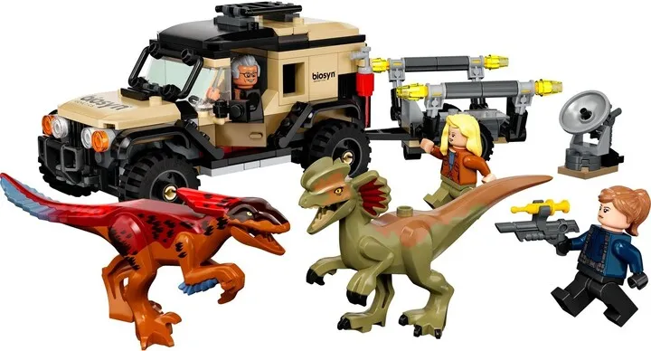 Set LEGO® Jurassic World™ 76951 Pyroraptor and Dilophosaurus Transporter - 2