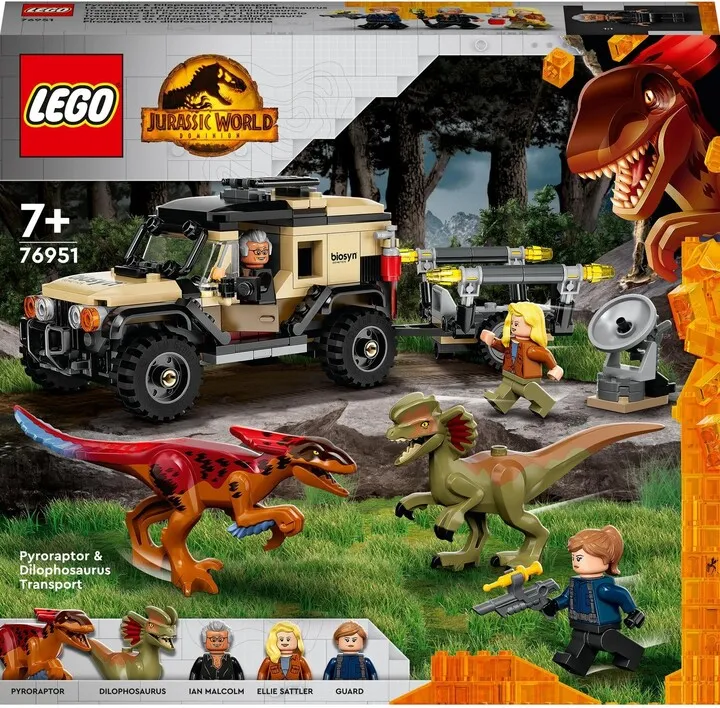 Set LEGO® Jurassic World™ 76951 Pyroraptor and Dilophosaurus Transporter - 9