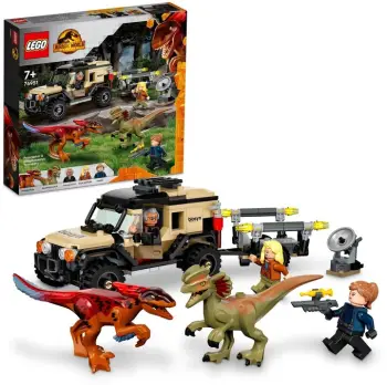 Set LEGO® Jurassic World™ 76951 Pyroraptor and Dilophosaurus Transporter
