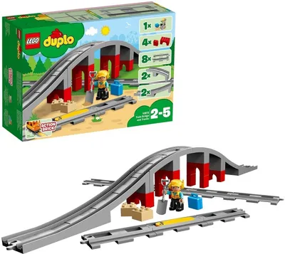 Set LEGO DUPLO® Town 10872 Train accessories - bridge and tracks - 1