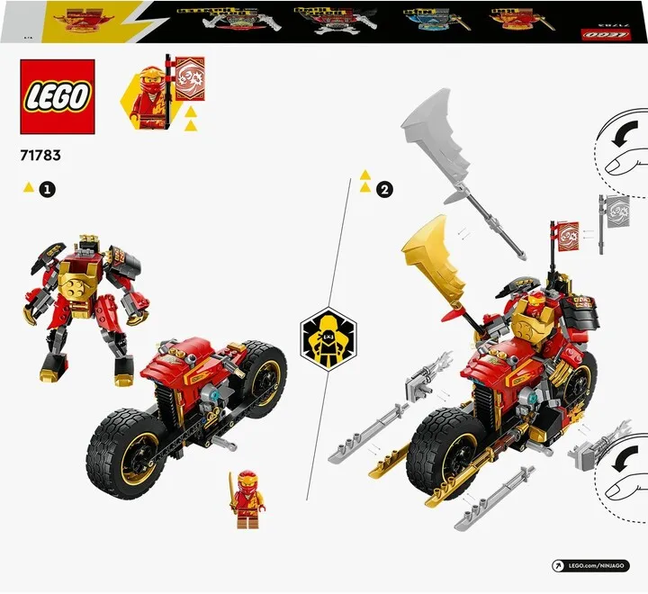 Set LEGO® NINJAGO® 71783 Kai's Robobike EVO, 312 pjesë - 10