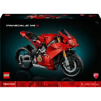 Set ndërtimi LEGO Ducati Panigale V4 S, 1603 copë, ngjyrë e kuqe