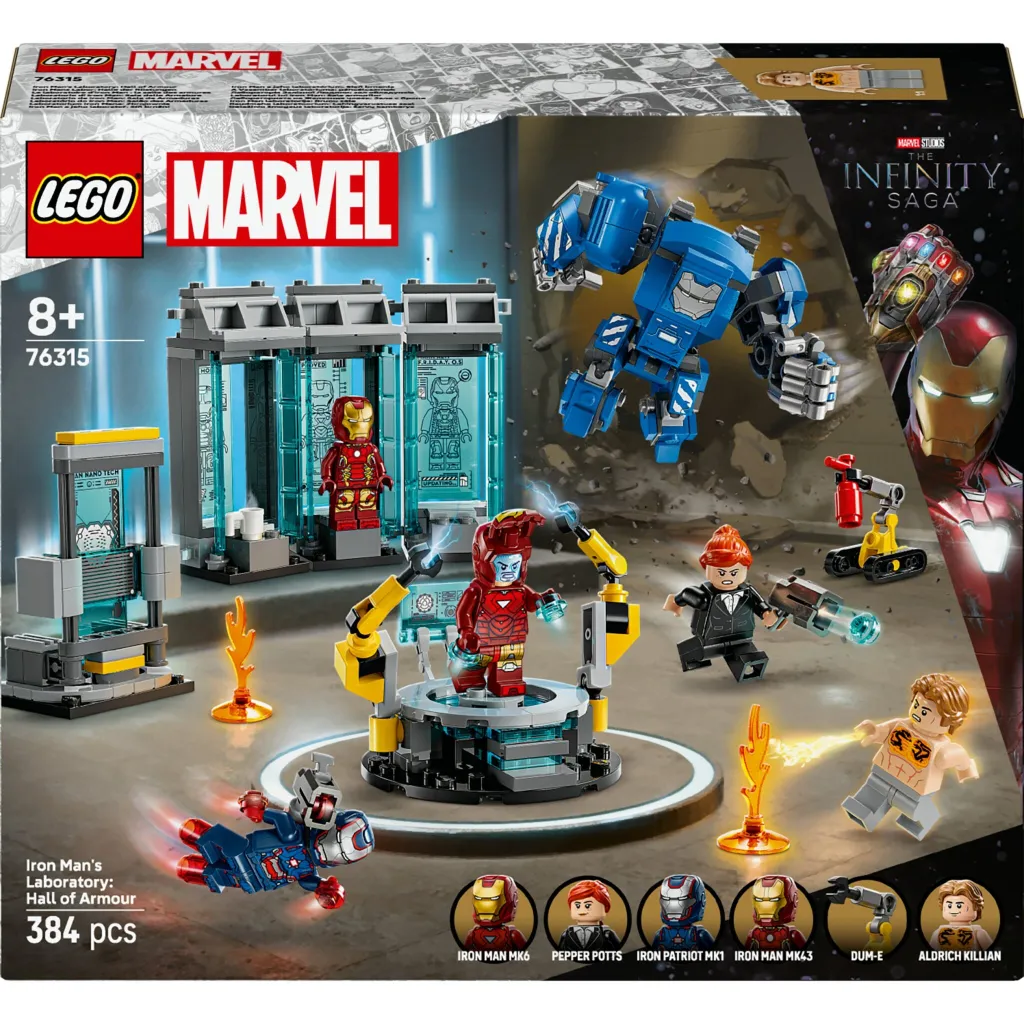 Set ndërtimi LEGO Iron Man's Laboratory: Hall of Armour, 384 pjesë, shumëngjyrësh - 1