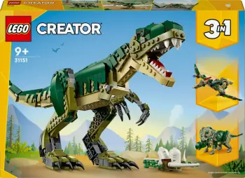 Set LEGO Creator 3in1 T. Rex, dinosaur ndërtues, shumëngjyrësh