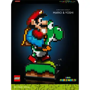 Figurë dekorative Nintendo Super Mario World Mario dhe Yoshi, set koleksionistësh, shumëngjyrëshe