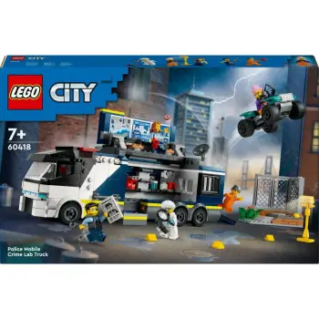 Set ndërtimi LEGO City Police Mobile Crime Lab Truck 674 pjesë, shumëngjyrësh
