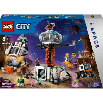 Set ndërtimi LEGO City Space Base and Rocket Launchpad 1422 pjesë, shumëngjyrësh