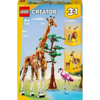Set LEGO Creator Wild Animals of the Safari 31150, 3 në 1, 780 pjesë, shumëngjyrësh