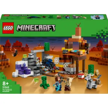 Set ndërtimi LEGO Minecraft 21263 The Badlands Mineshaft, shumëngjyrësh