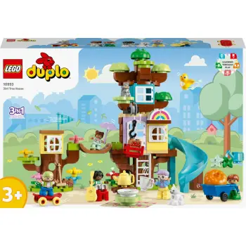 Set ndërtimi LEGO DUPLO 3in1 Tree House, 126 pjesë, shumëngjyrësh
