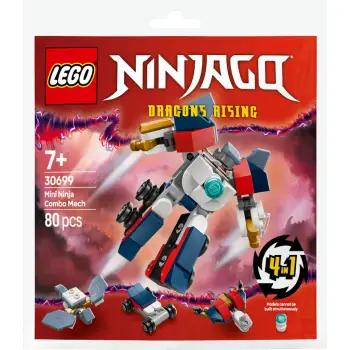 Set LEGO NINJAGO Mini Ninja Combo Mech 30699, 80 pjesë