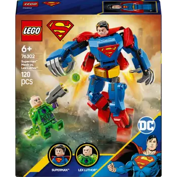 Set LEGO DC 76302 Superman Mech vs. Lex Luthor, për fëmijë 6+