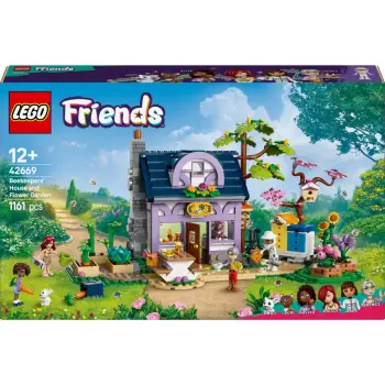 Set ndërtimi LEGO Friends 42669, shtëpia dhe kopshti i luleve të bletarëve, 1161 pjesë, shumëngjyrësh