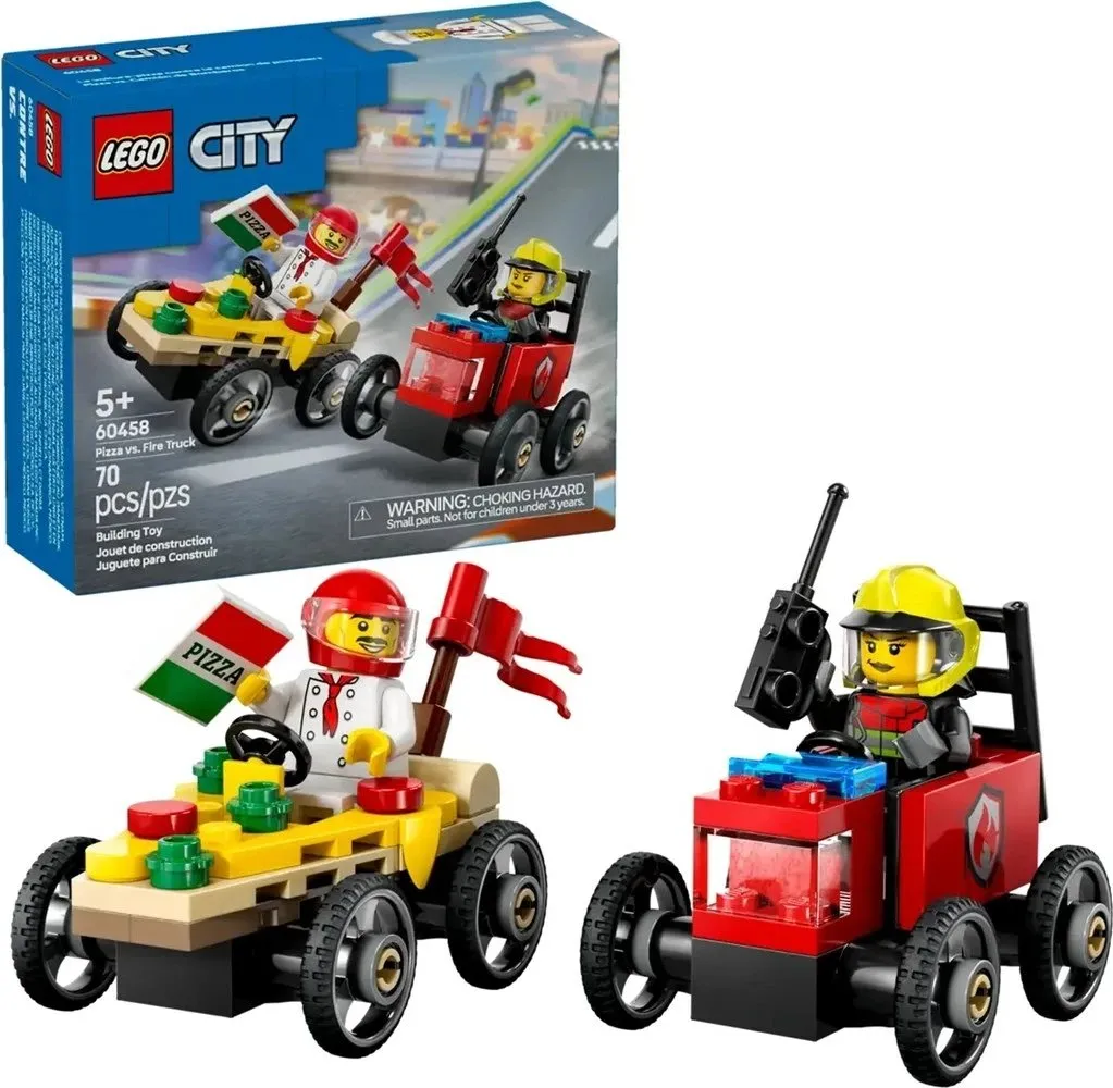 Set LEGO City 60458 Pizza vs. Fire Truck - 1