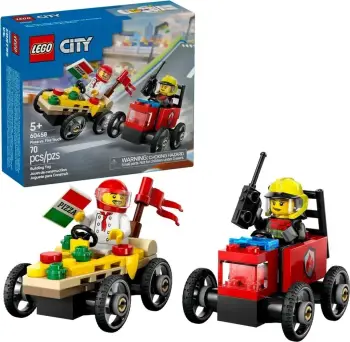 Set LEGO City 60458 Pizza vs. Fire Truck