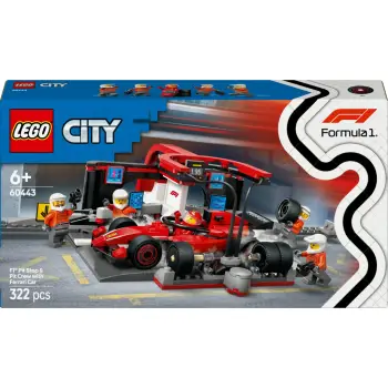 Set ndërtimi LEGO City 60443, Ferrari F1, 322 pjesë, multikolor