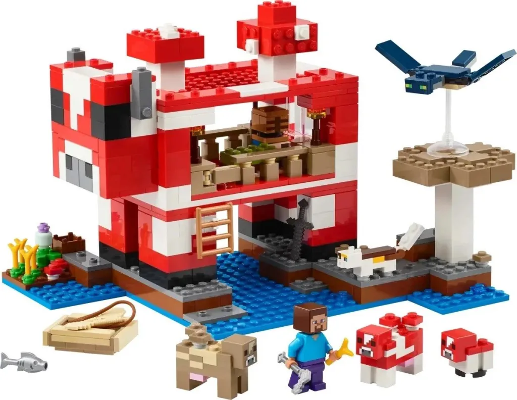 Set LEGO Minecraft 21270 Mooshroom House - 3