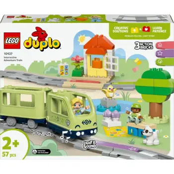 Set ndërtimi LEGO DUPLO 10427, tren interaktiv, 57 pjesë, shumëngjyrësh