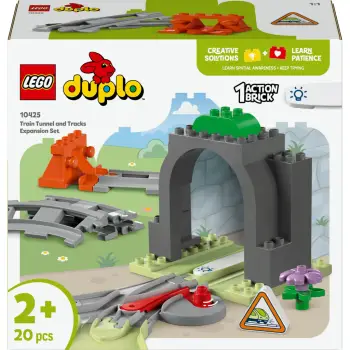 Set hekurudhor LEGO DUPLO 10425 Tunel dhe Shina, 20 pjesë