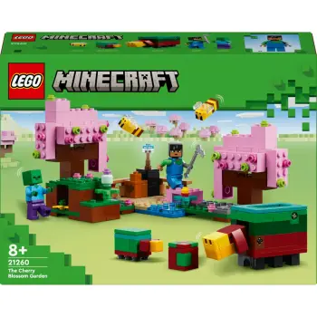Set LEGO Minecraft Cherry Blossom Garden 21260, 304 pjesë, për fëmijë 8+, shumëngjyrësh