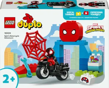 Set ndërtimi LEGO DUPLO Marvel 10424 Spin's Motorcycle Adventure, shumëngjyrësh