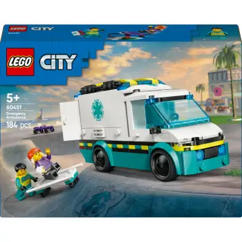 Set ndërtimi LEGO City 60451 Ambulanca e Shpëtimit, 184 pjesë, multikolor