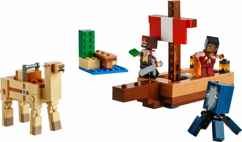 Lodër ndërtime LEGO Minecraft 21259 Pirate Ship Voyage, set piratësh, mbi 8 vjeç, shumëngjyrësh - 2