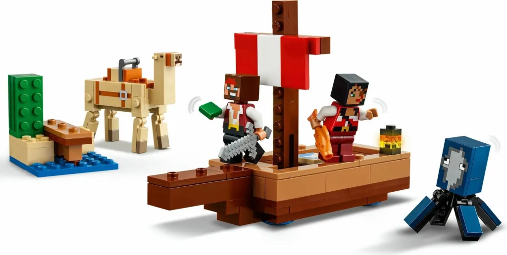 Lodër ndërtime LEGO Minecraft 21259 Pirate Ship Voyage, set piratësh, mbi 8 vjeç, shumëngjyrësh - 12