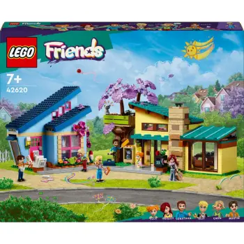 Set LEGO Friends Olly and Paisley's Family Houses 42620, 6 minifigura