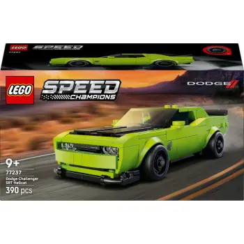 Set ndërtimi LEGO Speed Champions Dodge Challenger SRT Hellcat 77237, 390 pjesë, multingjyrësh