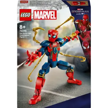 Figurë ndërtuese Marvel Iron Spider Man, me krahë robotikë, e lëvizshme, shumëngjyrëshe