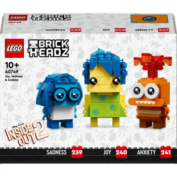 Set ndërtimi LEGO 40749, Joy, Sadness & Anxiety, shumëngjyrësh