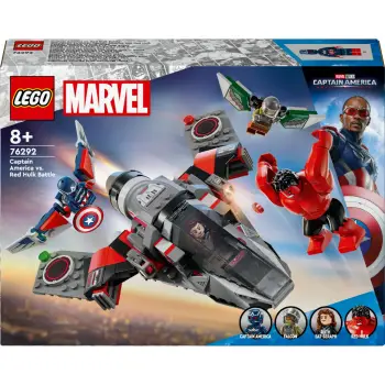 Set ndërtimi LEGO Marvel 76292 Captain America vs Red Hulk, shumëngjyrësh