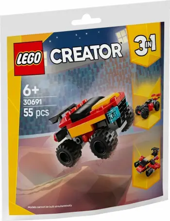 Set LEGO Creator 3 në 1, Mini Convertible Monster Truck 30691, 55 pjesë